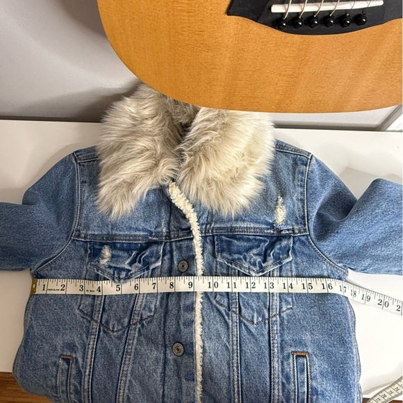 Abercrombie & Fitch Blue Jean Barn Jacket with Fur Collar - Small - Picture 8 of 8